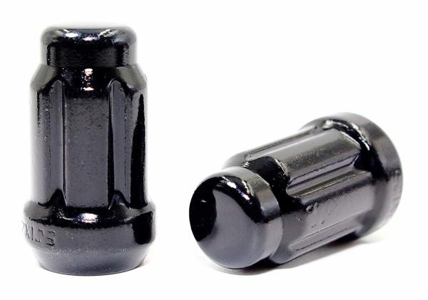 Chrome Finsh Locking Wheel Nuts Black Spline Drive Tuner Lug Nuts Conical Seat 12 X 1.5mm