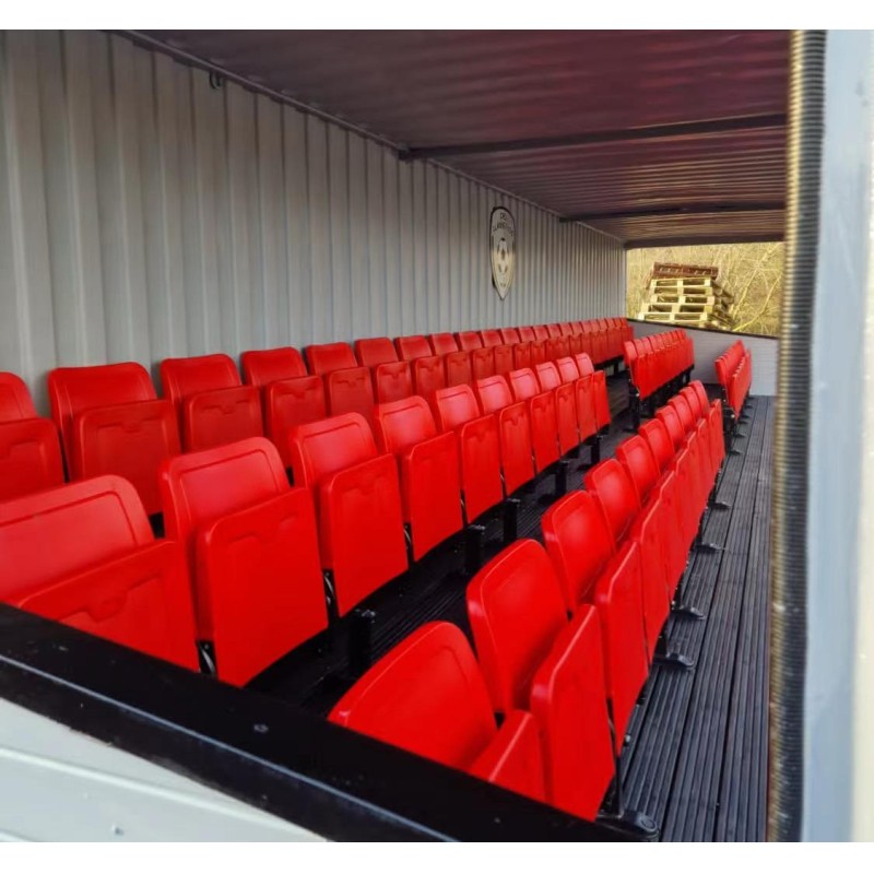 Steel Construction Bleacher Seats with Safety Rail Design and Customizable Colors for Stadiums