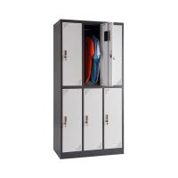 Six métaux de porte vêtent les casiers en acier de garde-robe de casier de Cabinet