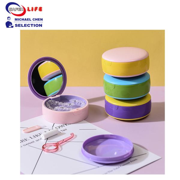 Милая ежедневная коробка распределителя таблетки на пожилой пластиковый зубоврачебный силикон 9CM зеркала коробки ложных зубов коробки