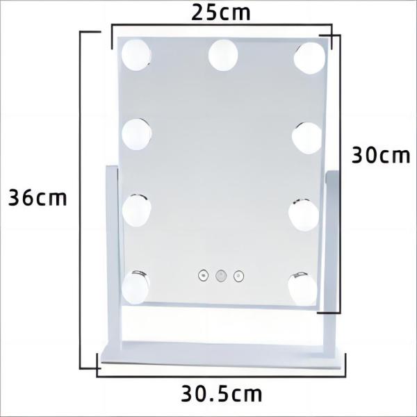 Logotipo extra Sim Top Fashion lâmpada LED em cromo decoração de casa maquiagem vaidade com espelho de Hollywood