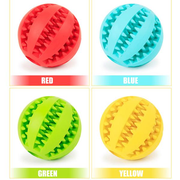 Picture 7cm Durable Soft Rubber Non Toxic Bite Resistant Dog Chew Toy Balls for Pet Food Treat Feeder and Tooth Cleaning