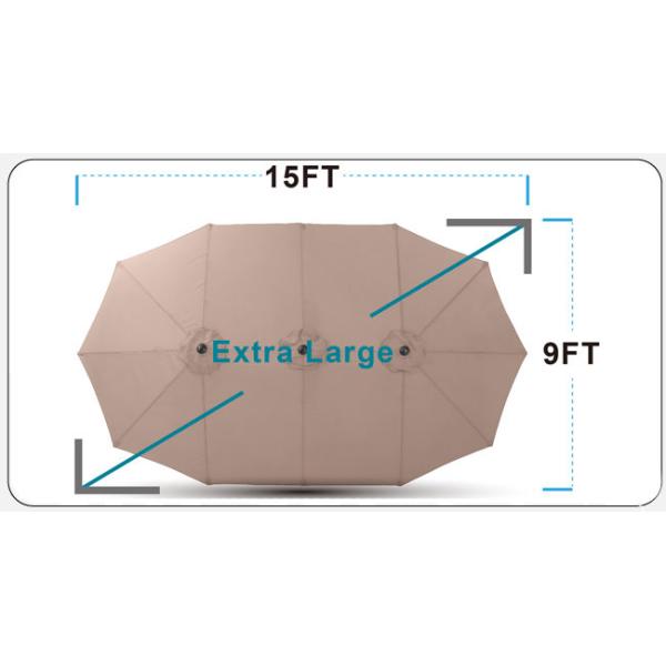 Patio Umbrellas, Outdoor Market Large Umbrella wirh Base, Rectangle Long Double-Sided Umbrella Yard Lawn Garden
