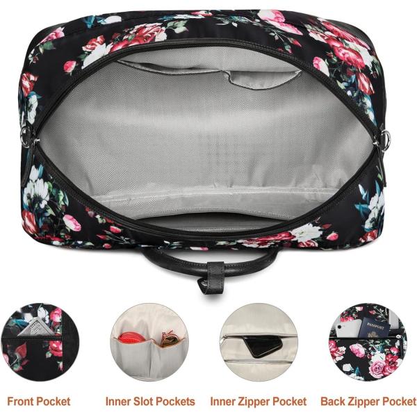 Large Duffel Canvas Overnight Weekender Bag Carry On Tote Bag With Shoe Compartment