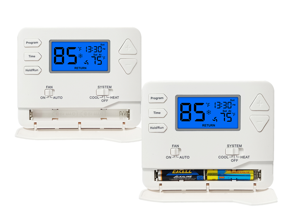 Riseem 24 VAC Electronic Room 7 Day Thermostat for Temperature Control Ranges 44°F 90°F 7°C 32°C and Easy Installation