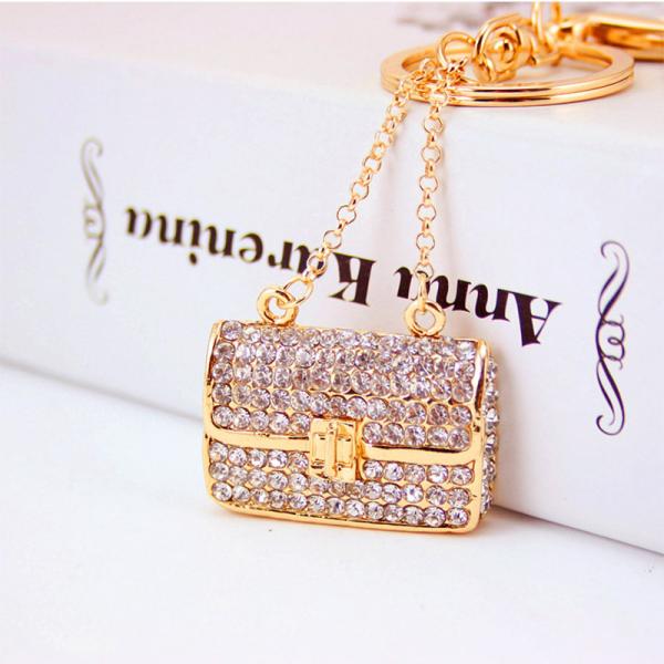 Diamond Designer Key Rings For Women ODM Available 16mm Thick