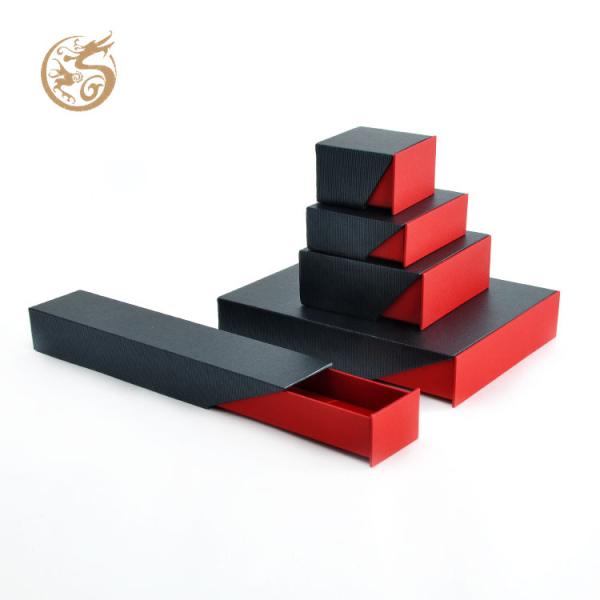 Pequena caixa de jóias vermelha preta caixa de papel caixa de anel colar bracelete pulseira de joias caixa de presente