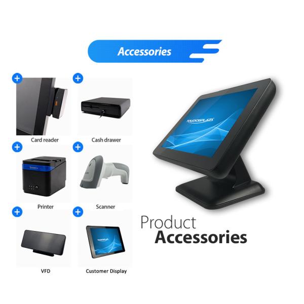 TFT LCD 15 Inch 10 Points Touch Screen POS Terminal Bezel Free