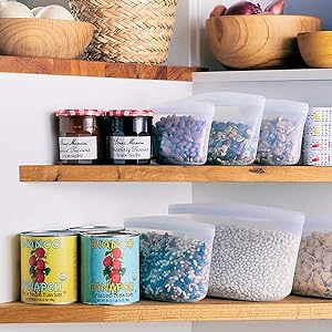 Microwave Dishwasher Safe, Leak-free, Bundle Pack Bowls, Reusable Silicone Clear Bowls