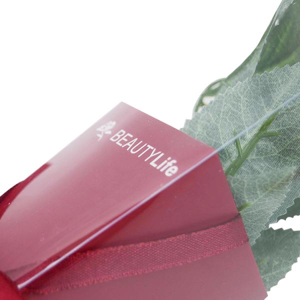 Коробка для упаковки цветов с длинным стволом треугольной формы с лентой и покрытым бумажным материалом