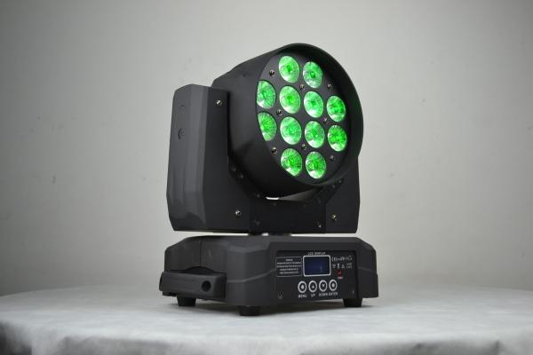 12X15W RGBWA+UV 6 in 1 LED Moving Wash Light For KTV ,Party , Concert  ,Festival