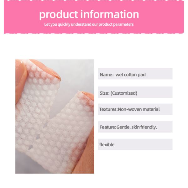 Custom Logo Premium Disposable Cotton White Facial Make-Up Remover Pads Soft Skin Care Cleaning OEM