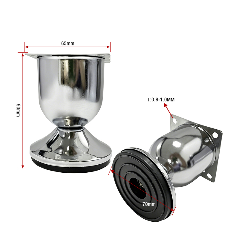 Thickened Metal Furniture Foot Pads Anti-slip & Wear-resistant Cup-shaped Sofa Legs Bed & Cabinet Support Feet