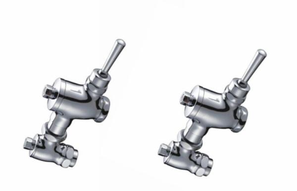 8um , 12um Chrome Brass Bathroom Sink Faucets for Home , Water Saving Toilet Flusher HN-7L06