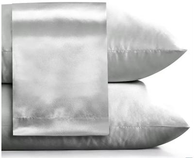 Satin Solid Pillowcase Set Machine Washable Hypoallergenic Cover