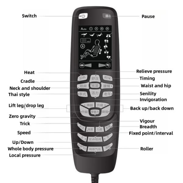 Black Massage Chair 2024 Smart Whole Body Electric Automatic Physical Therapy Massager Health Wellness Massage Bed