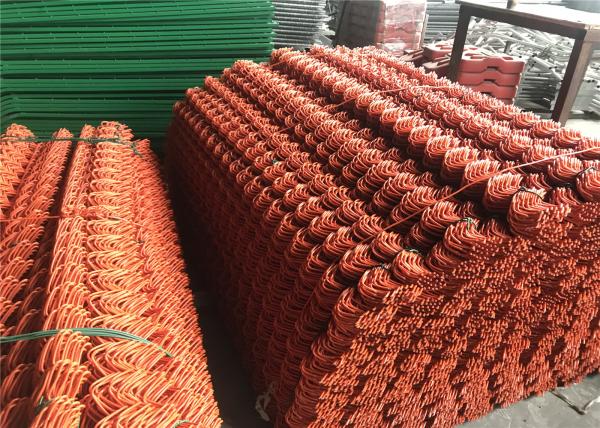 Chain Link Fence mesh 2.5 x 2.5 PVC and PE coated Orange Color Diameter 8gauge/4.00mm