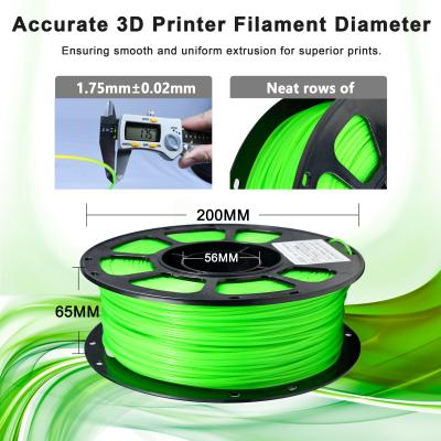 PLA+ Filament Temperature Color Change 1.75mm Green to Yellow FDM Forming Technology 3D Printing Filament