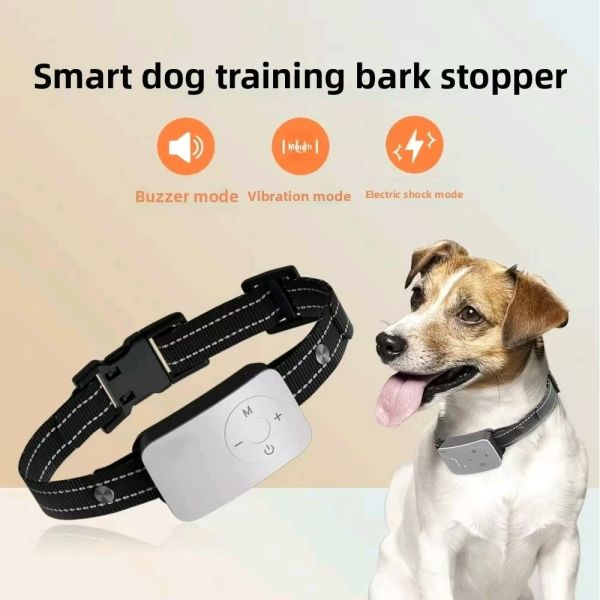Rechargeable Electric Dog Training Collar Bark Control Beep Vibration Shock Features Waterproof IPX5 20 Hours Battery Life for