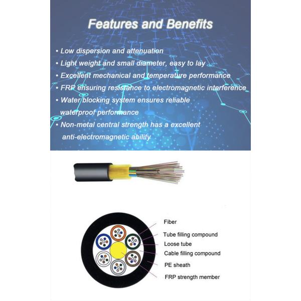 Грызун кабеля оптического волокна G652D GYFTY на открытом воздухе не металлический, который сели на мель анти-