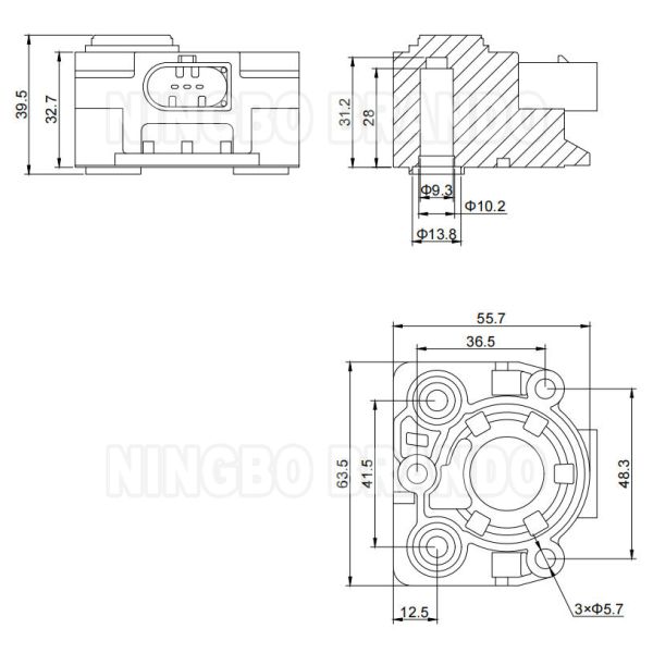 415 406 610 1 Bobina de electroválvula de suspensión neumática tipo WABCO 12VDC1.0A