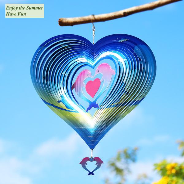 Hilandero de impresión ULTRAVIOLETA girante del viento del delfín del verano del hilandero del viento del metal de 300*300M M