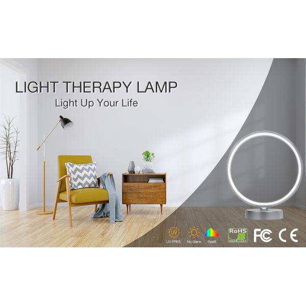 Metal Daglicht Lamp Circular Sad Light Therapy Lamp 10000LUX