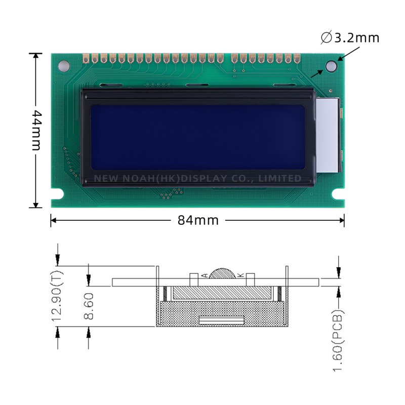 Blue Film LCD12232F LCB Monochrome InduStrial Screen ST7920 Graphic Dot Matrix 122*32 Monochrome Screen