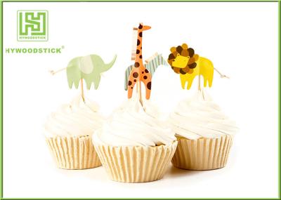 Cute Hello Kitty Cupcake Picks , Easter Zoo Animal Cake Toppers For Baby Shower