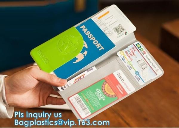 shinny promotion PVC Passport cover or Passport Case, PU and PVC grid card holder with zipper passport cover, Passport C