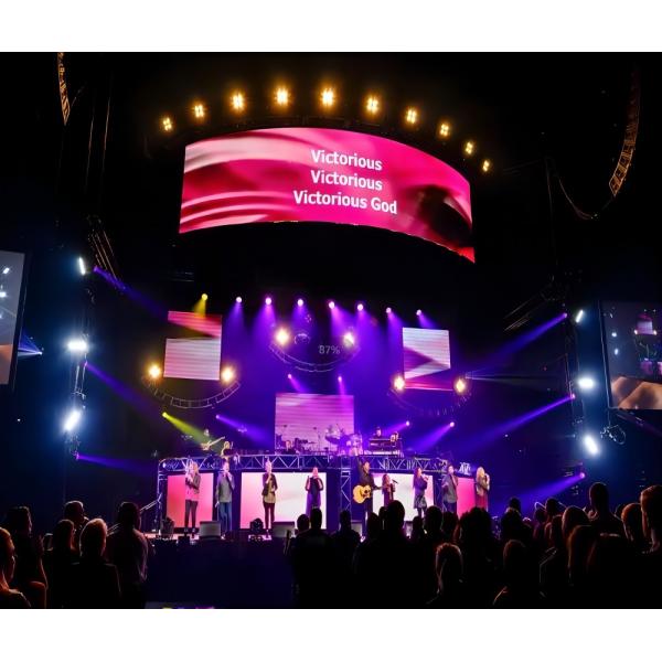 P3.91mm 500x500mm Наружная аренда сцены с светодиодным дисплеем передняя / задняя служба