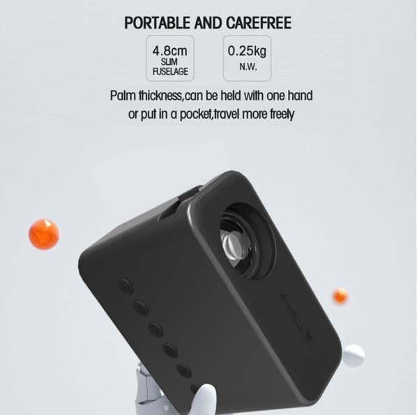 Outdoor 35Lumens Home Cinema Video Smart Projector  2 K Resolution Manual Lens LED Lamp Bag Accessory