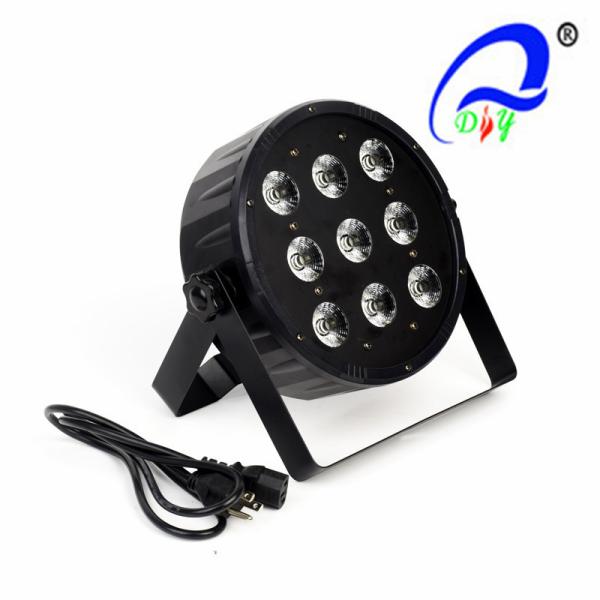 9 x 10W LED Par Light RGBW PAR 64 90W DMX512 Slim Effect DJ Stage Lighting