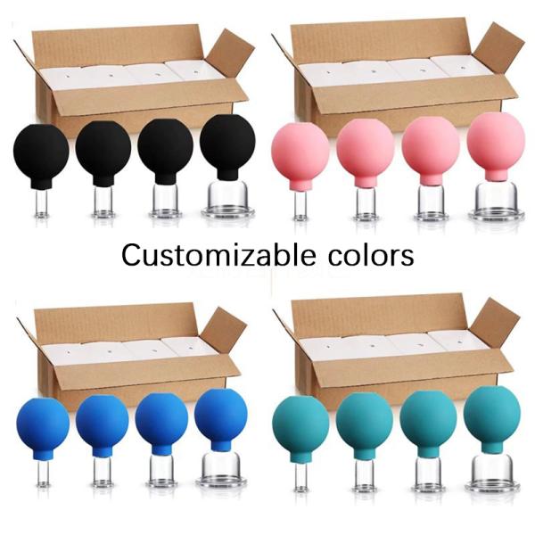 4Pcs PVC Suction Vacuum Massage Jars Vacuum Cupping Therapy Set For Health for Improved Health