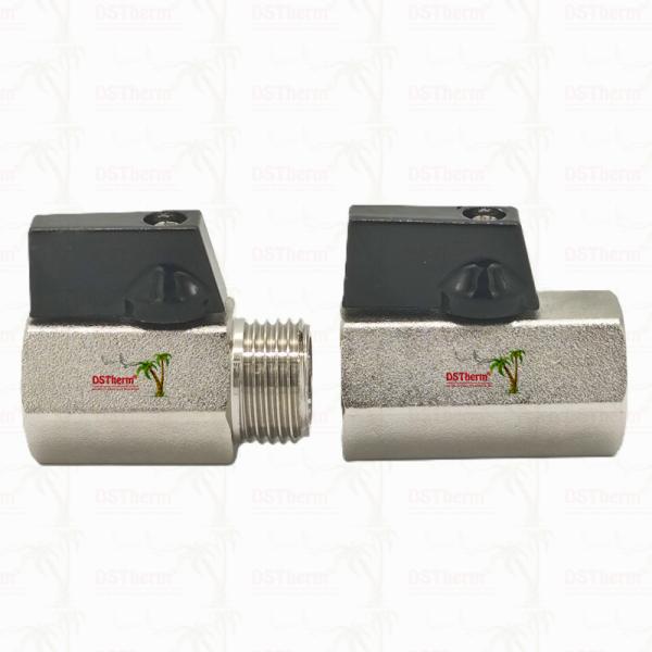 Válvula de bola de niquel para sistemas de plomería de 1/2'resistencia a la corrosión eficiencia espacial