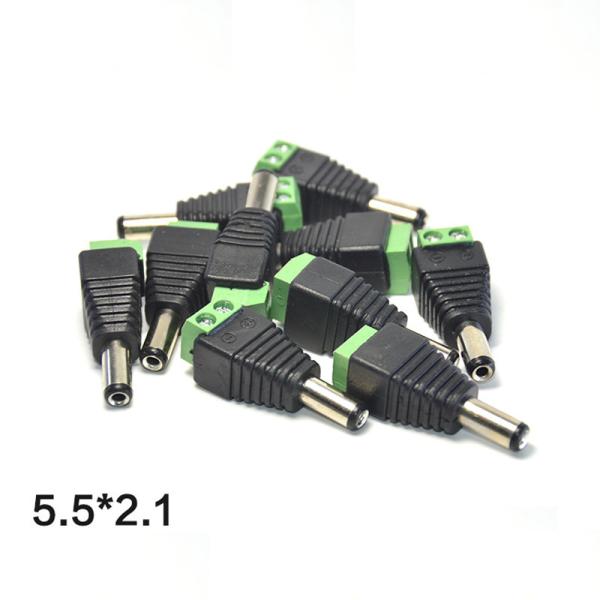 Female Jack RJ45 Network Connector Male DC Power Plug To Screw Terminals Adapter for CCTV Camera