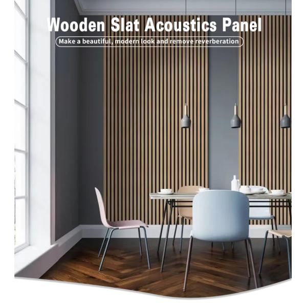 Wooden MDF Slat Wall Panels Flame Resistant Acoustic Aku Panel