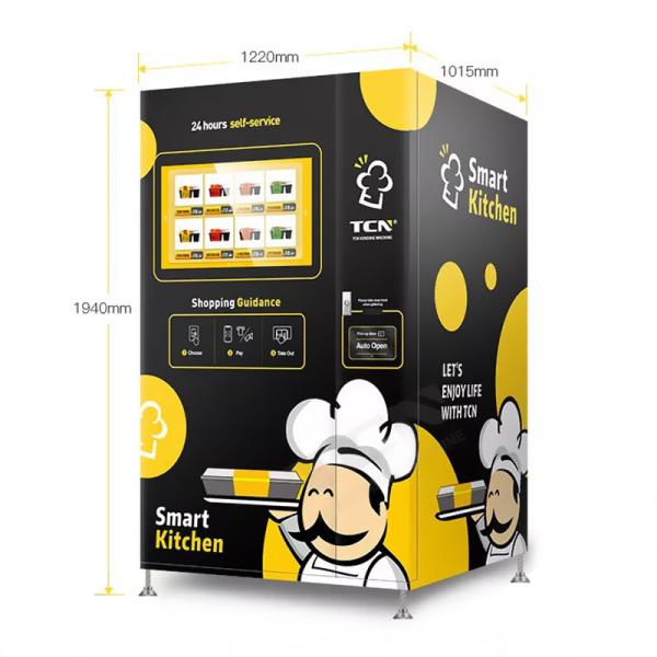 тележки автомата еды емкости 160pcs с автоматом киоска микроволны 3000W