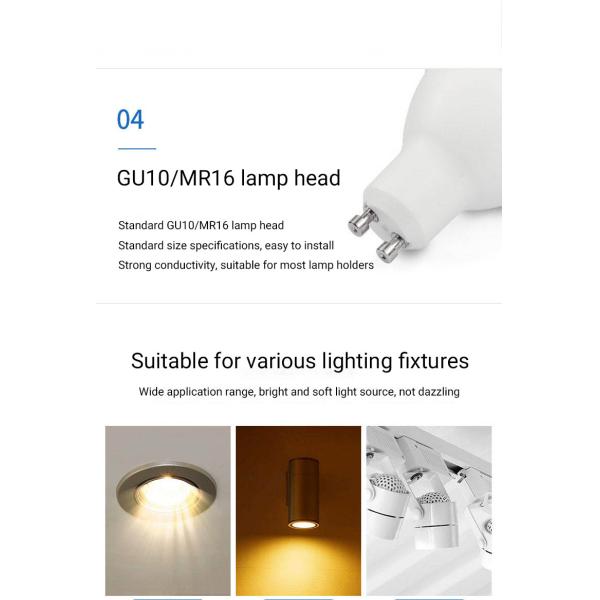 IP20 Rated Dimmable Plastic-Coated Aluminum GU10GU5.3 LED Spotlight for Home Office