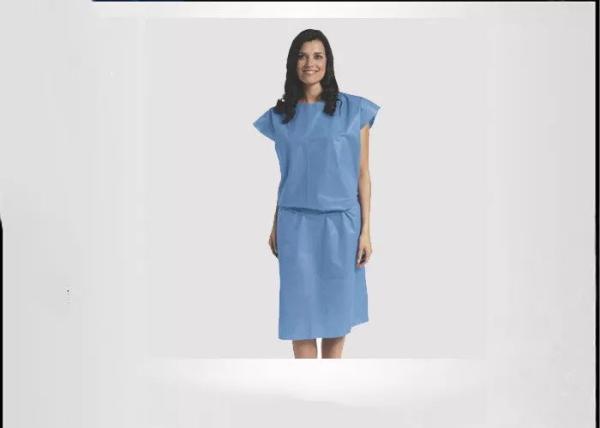 Short Sleeve Patient Surgical Gown Disposable Plastic Gowns Anti Permeate