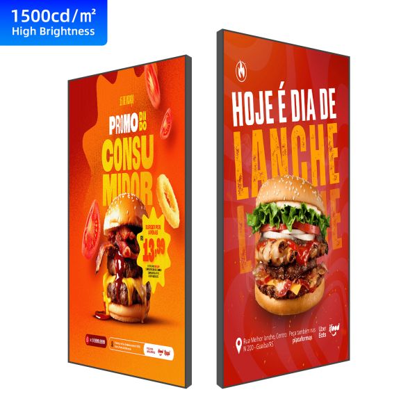 Indoor 1500 Nits High Brightness LCD Display Panel Digital Signage Screen 43 to 86 Inch 4K UHD
