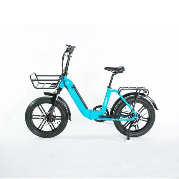 Light Weight 20 Inch Folding Electric Bike , Collapsible E Bike With Basket