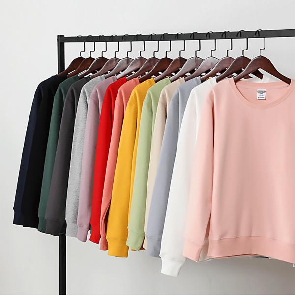Winter Fleece Oversized Pullover Hoodie Sweatshirt Custom Logo Unisex Plain Crew Neck