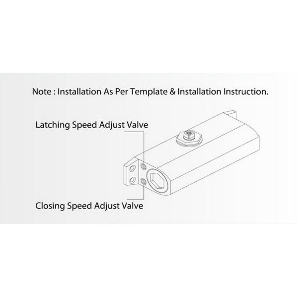 Small Size Auto Door Closer Speed Adjustable For 25-65 Kg Residential Door