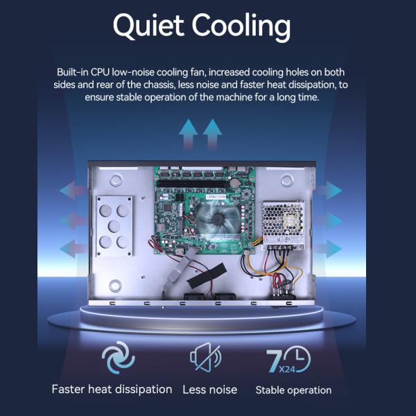 6 LAN 1U Промышленный сервер Intel Pentium 4417U и Core Series