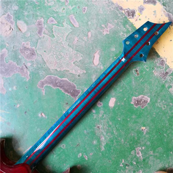 Irregular shaped white electric guitar with custom guitar/gift to friends handmade guitar