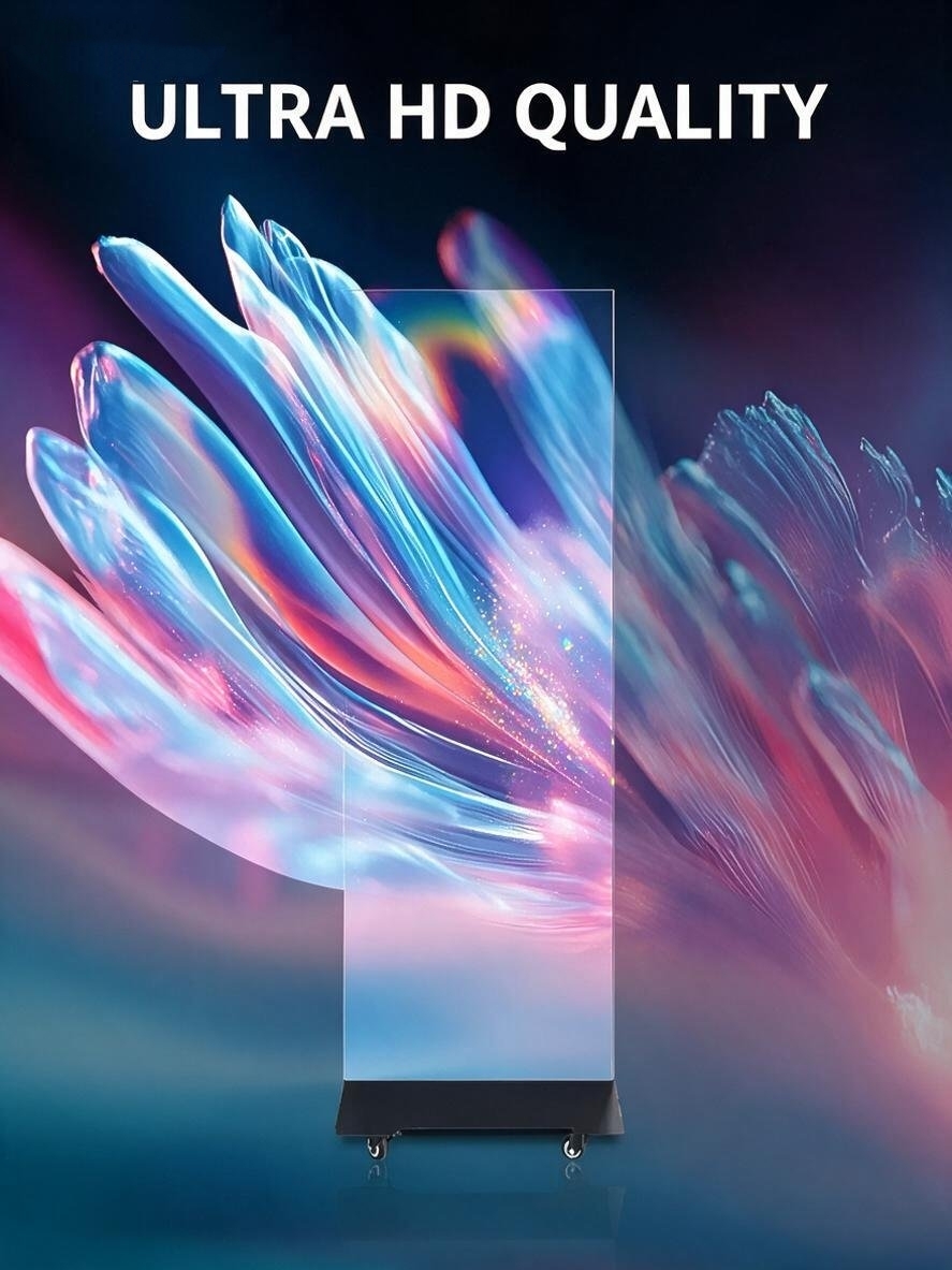 COB LED Advertising Display Floor Stand Waterproof LED Screen Poster