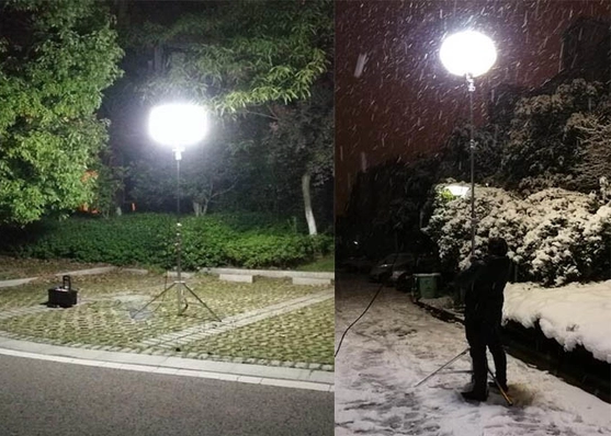 Projecteur ballon LED 360 degrés SUN 480W pour l'éclairage de chantier nocturne sans éblouissement