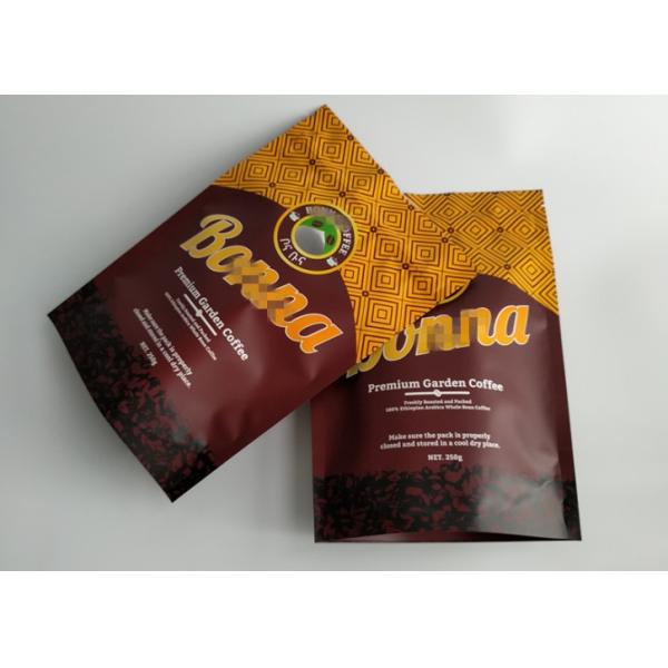 Les sachets en matière plastique de catégorie comestible empaquetant, soudure à chaud Matt tiennent des poches de café