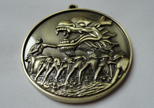 Custom Zinc Alloy / Pewter / Dragon / Brass Boat 3D Die Cast Medals for Souvenir Gift